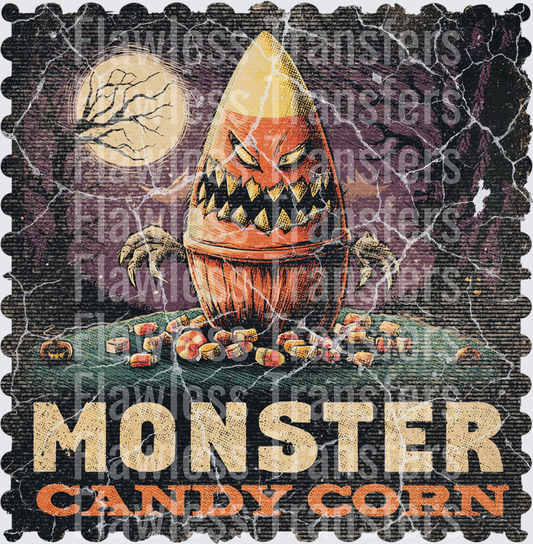 Monster Candy Corn Vintage Stamp #0592