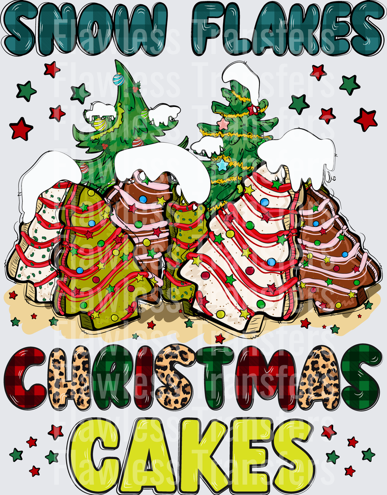 Snow Flakes Christmas Cakes #1562