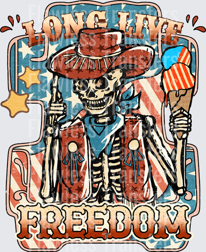 Long Live Freedom #0058 DTF Transfer - Raw Image