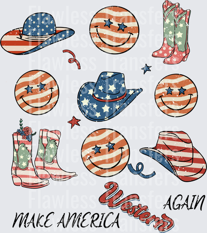 Make America Western Again #0060 DTF Transfer - Raw Image