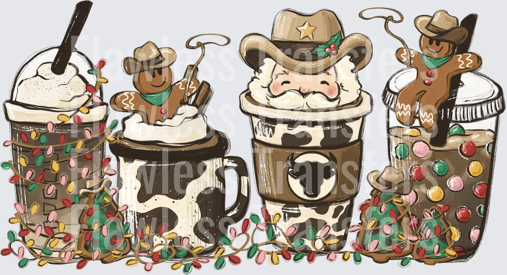 Cowboy Santa Coffee Latte #1435