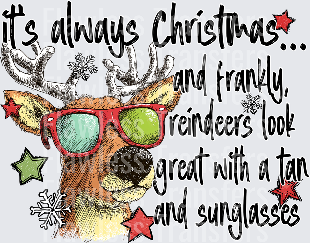Its Always Christmas Reindeers #1705