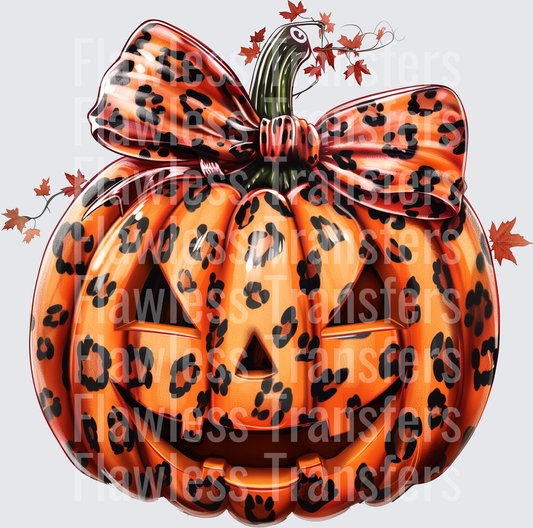 Halloween Leopard Jack O Lantern Pumpkin #0481