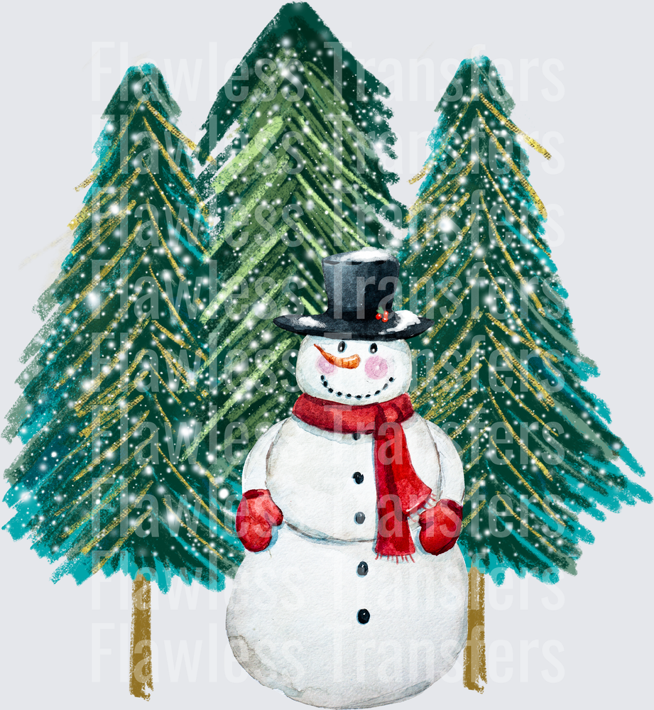 Snowman With Trees #2087