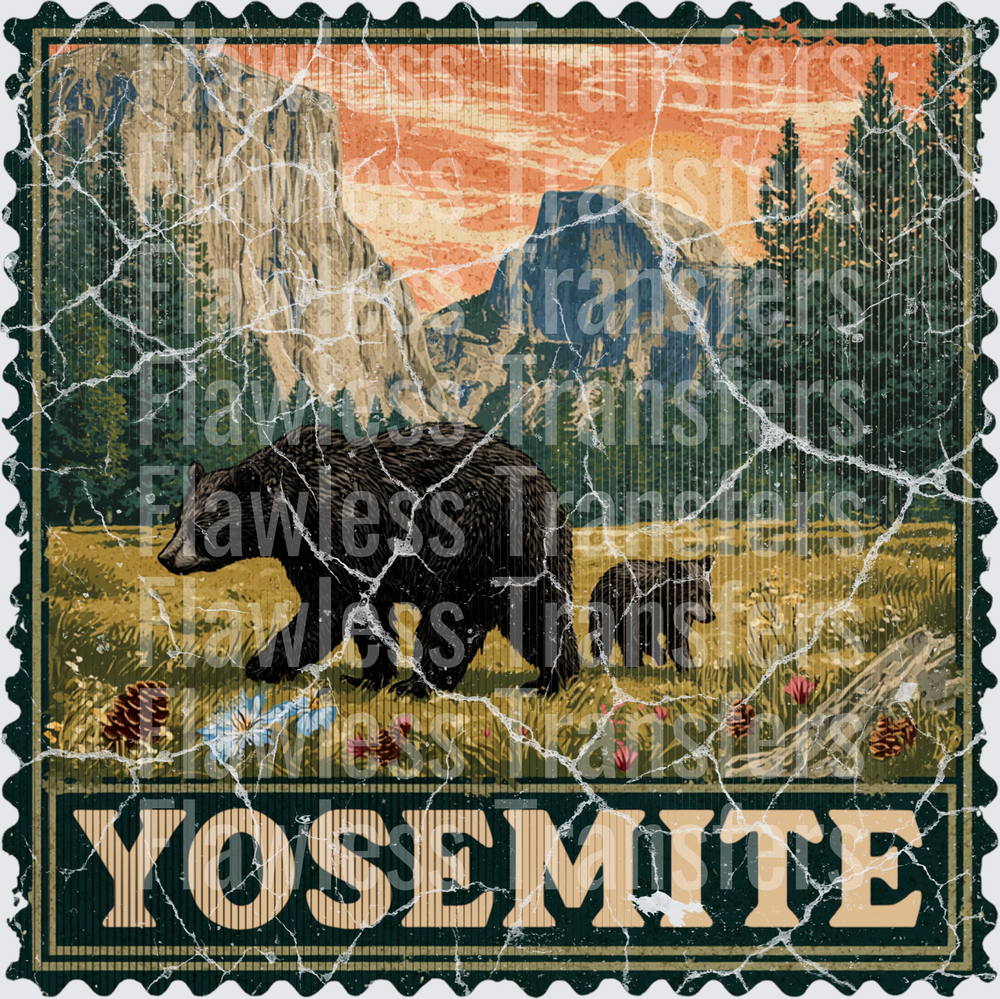 Yosemite Park Vintage Stamp #1177