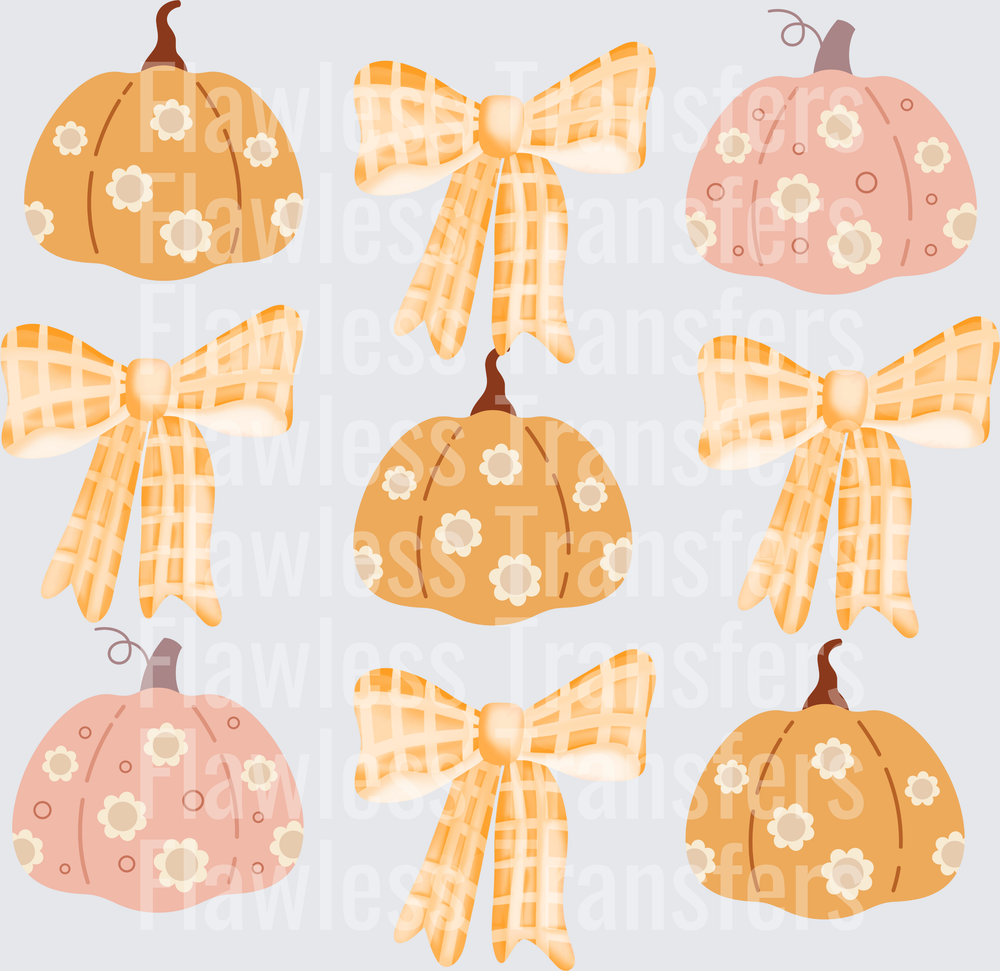 Fall Pumpkin Coquette Bow #0256