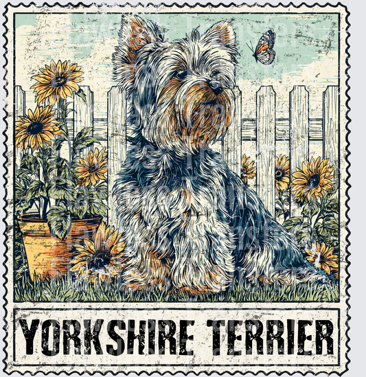 Yorkshire Terrier Vintage Stamp #4186
