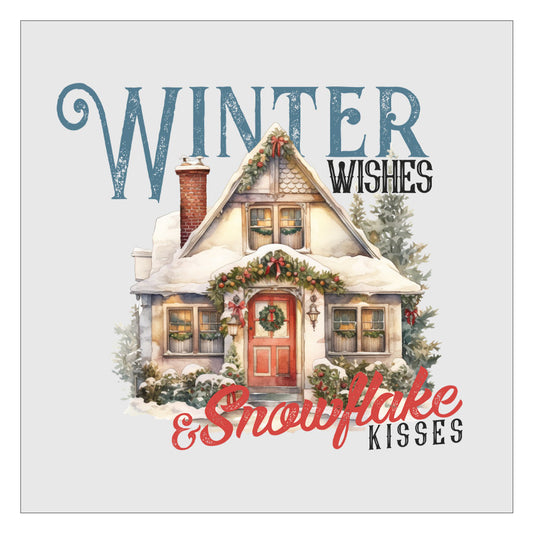Winter Wishes Snowflake Kisses DTF Transfer